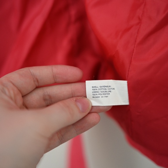 GAP Y2K Women's Red Belted Trench Coat Preppy Coral Spring Jacket Twee - Picture 6 of 8